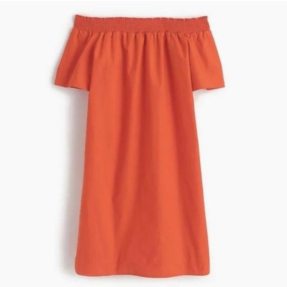 BRAND NEW with Tags J. Crew OFF-THE-SHOULDER DRESS IN COTTON POPLIN